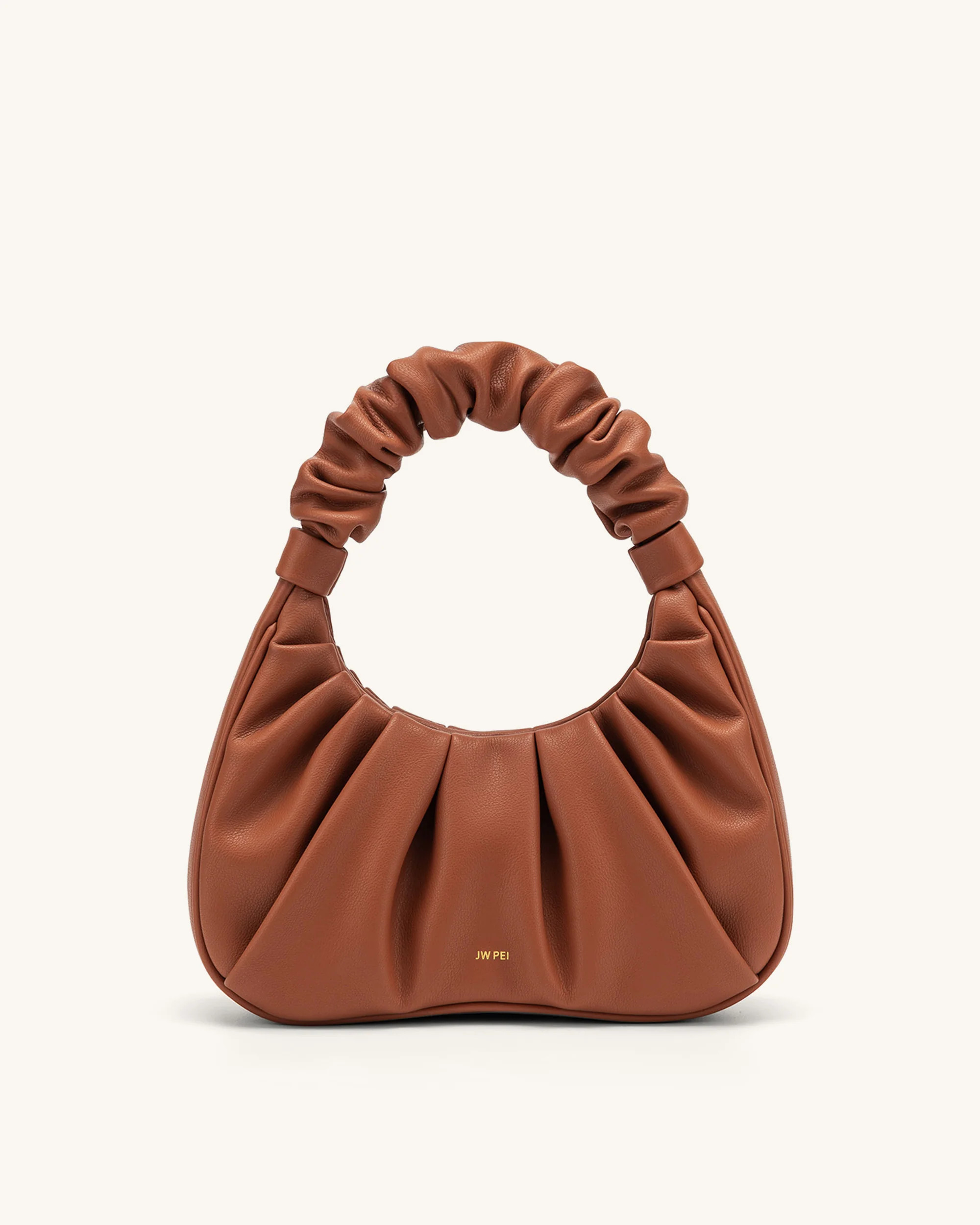 Gabbi Ruched Hobo Handbag - Nutella | JW PEI US