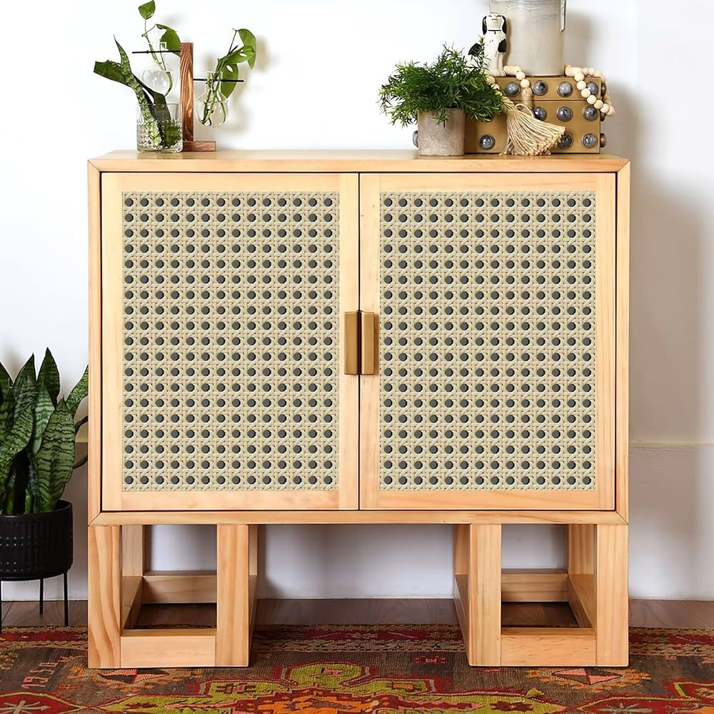 Rattan Wallpaper Cane Contact Paper Peel and Stick Wallpaper Neutral Wallpaper Hexagon Weave Ratt... | Amazon (US)