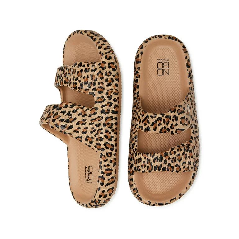 No Boundaries Womens 2 Buckle Comfort Slide | Walmart (US)