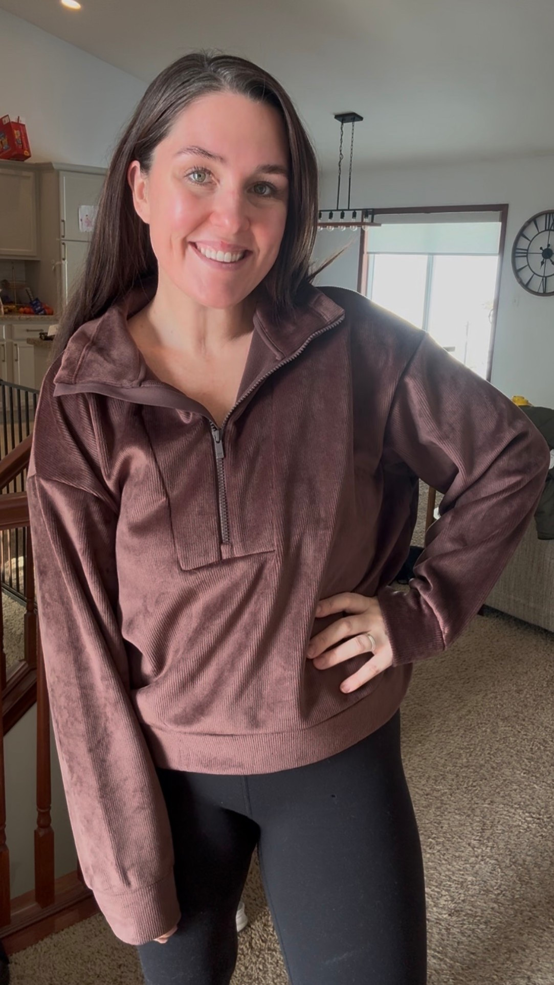 Well I will be wearing this gorgeous chocolate brown, corduroy half zip from Target on repeat. Comes in a couple other colors, too!! All in Motion brand

#LTKGiftGuide #LTKMidsize #LTKmomlife