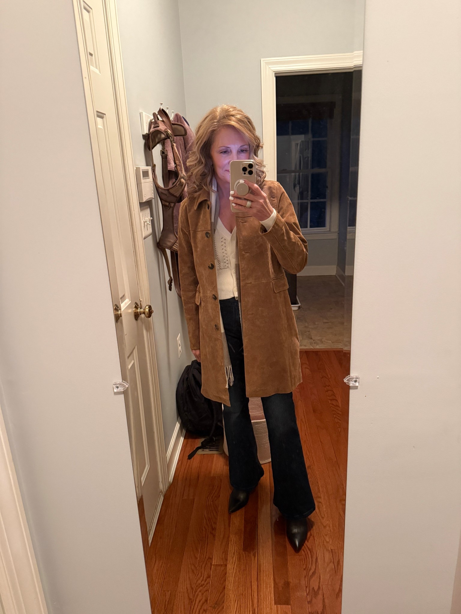 Suede coats are trending big time, long, short, mid length, fur or no fur 

#LTKPetite #LTKOver40