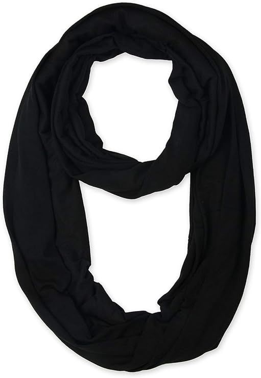 Corciova Light Weight Black Solid Colors Infinity Scarf Endless Loop at Amazon Women’s Clothing... | Amazon (US)