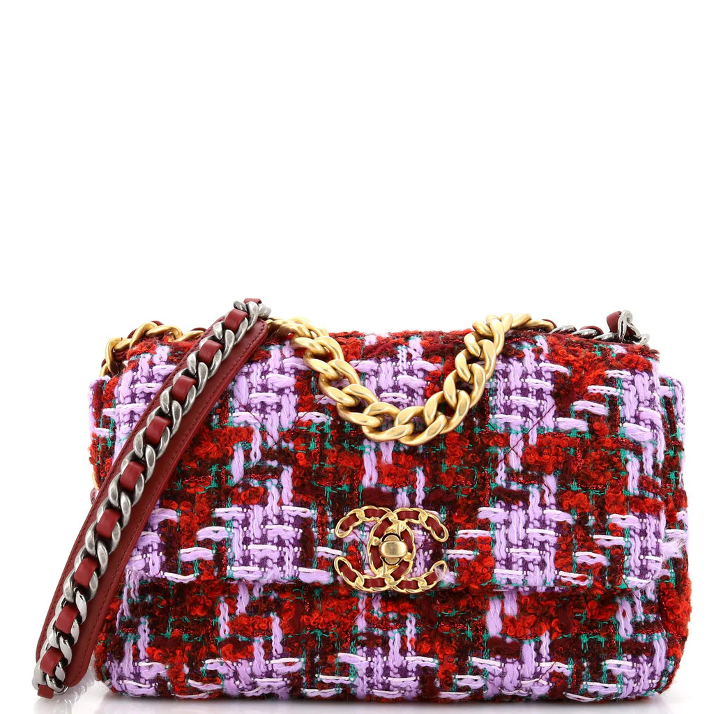 19 Flap Bag Quilted Tweed Medium | Rebag