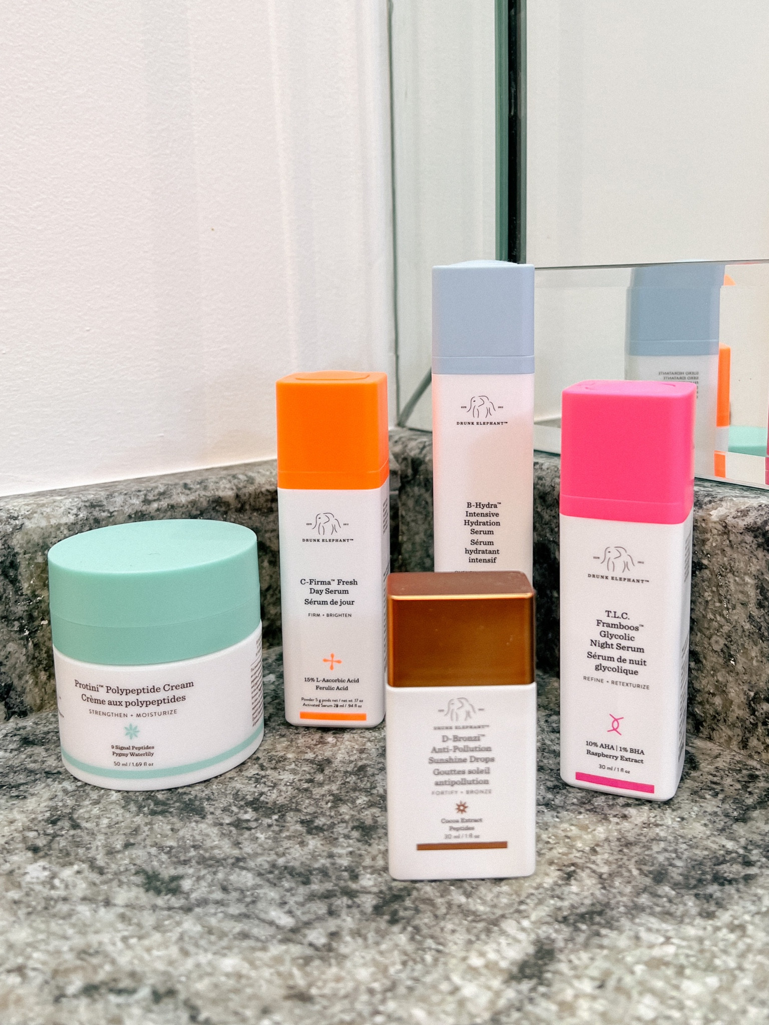 My @drunkelephant lineup 🤭 always reaching for the Poly Peptide Cream & the C-Firma Fresh serum in the morning! #drunkelephantpartner be sure to check them out at @sephora 

#LTKSeasonal #LTKbeauty