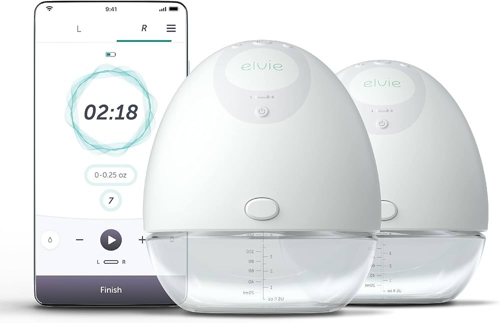 Elvie Double Electric Wearable Smart Breast Pump | Silent Hands-Free Portable Breast Pump That Ca... | Amazon (US)