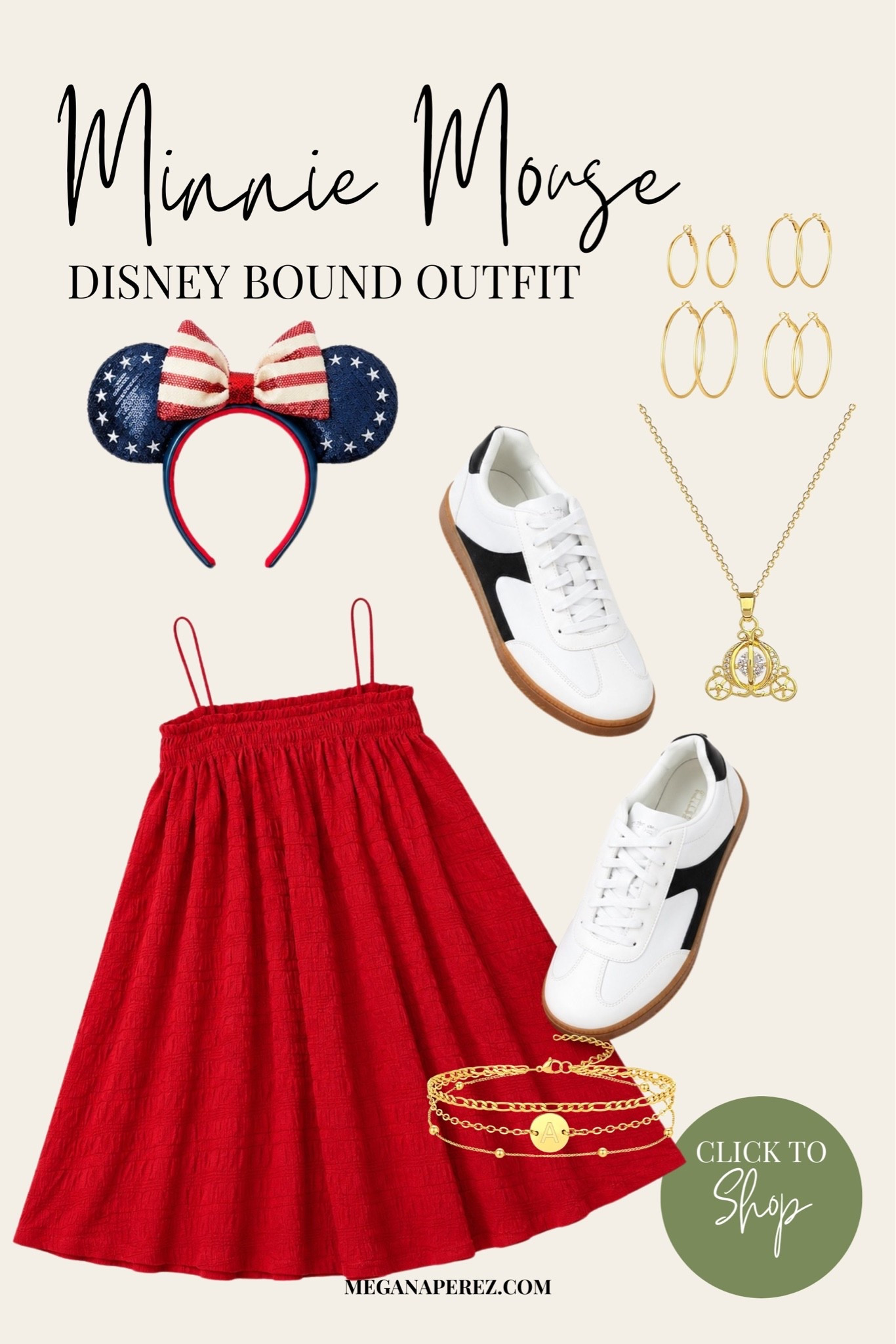 The cutest 4th of July Disney park look — stars and stripes Minnie ears, a red sundress, white sneakers and gold accessories. Everything is linked and Amazon Prime eligible so you can have it in time for your summer Disney trip!

#LTKootd #LTKmomlife
