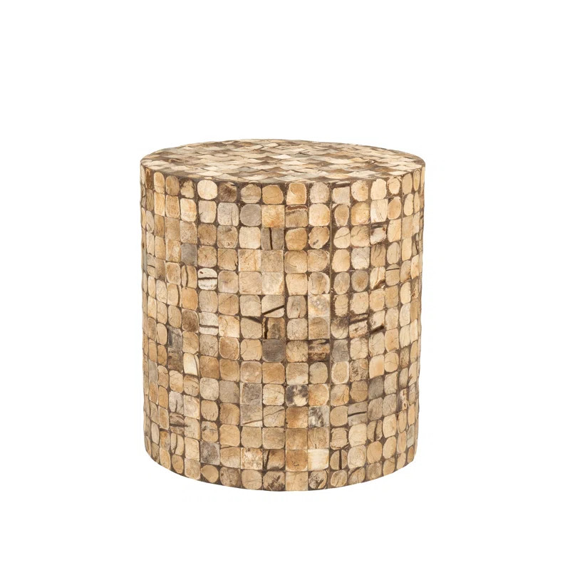 Ewan Solid Wood Drum End Table | Wayfair North America