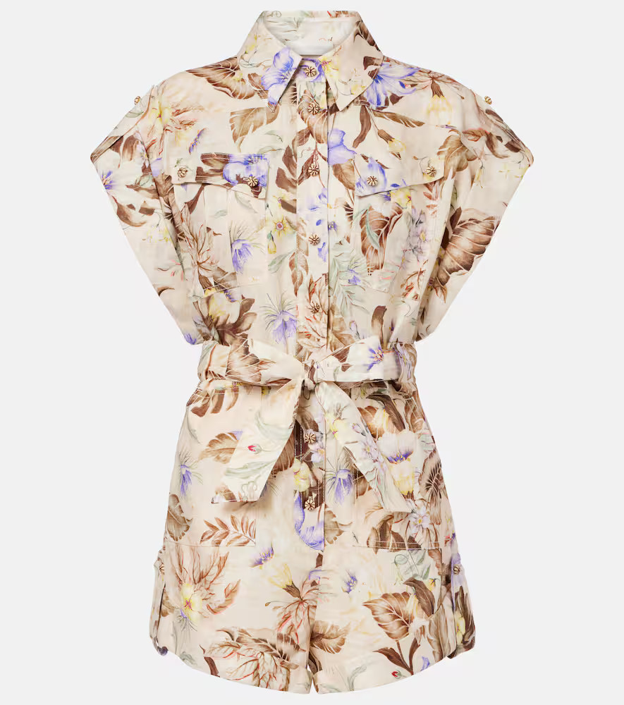 Zimmermann Floral linen romper | Mytheresa (US/CA)