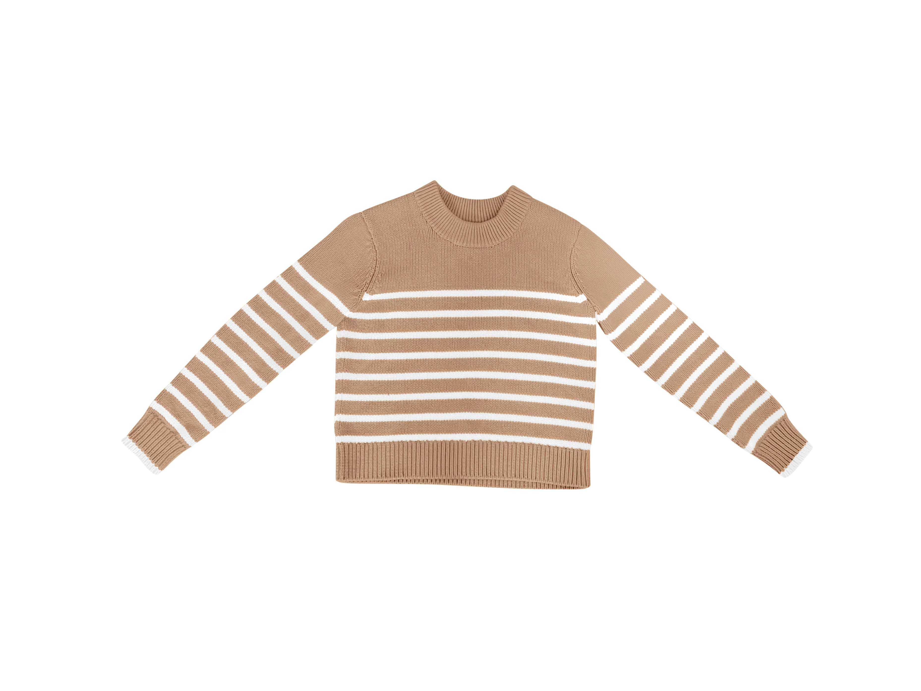 Sand and White Stripe Sweater | Sand Stripe Sweater | tutto | tutto