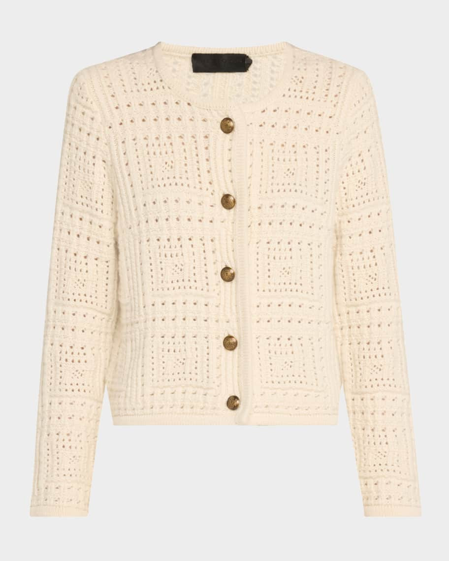 Nili Lotan Harry Open Knit Cashmere Sweater Jacket | Neiman Marcus