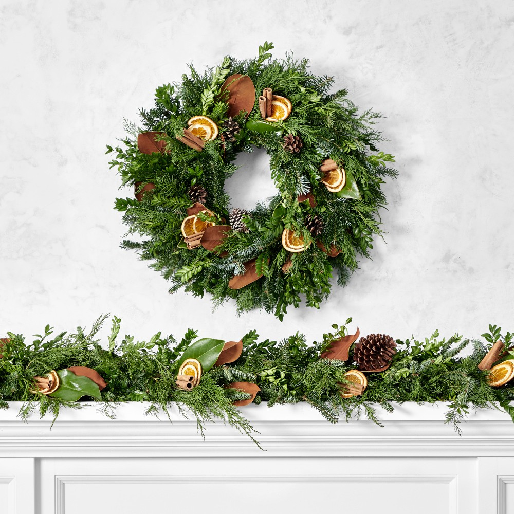 Orange Spice Live Wreath & Garland
