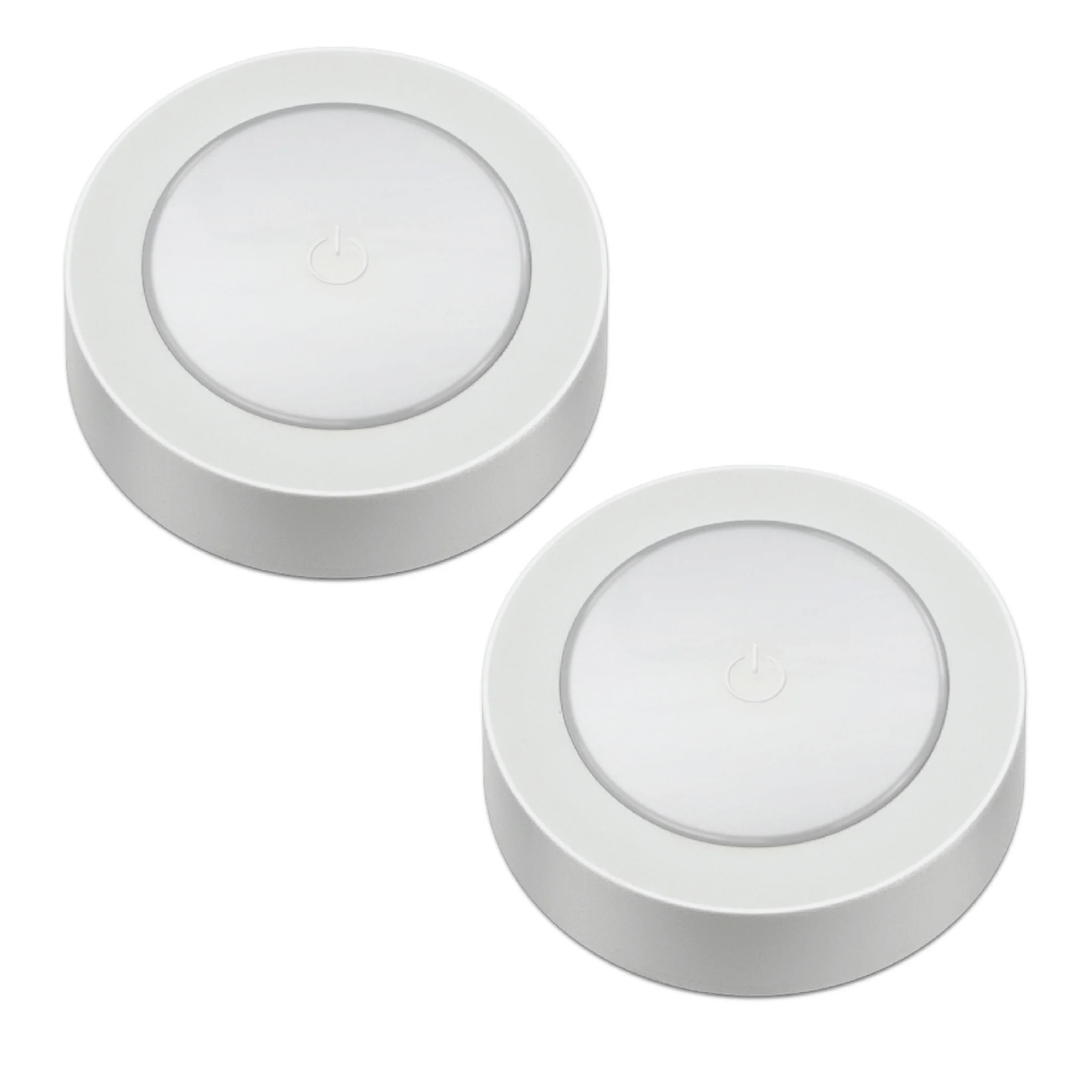 Great Value Wireless Frosted LED Puck Lights - 2 Pack | Walmart (US)