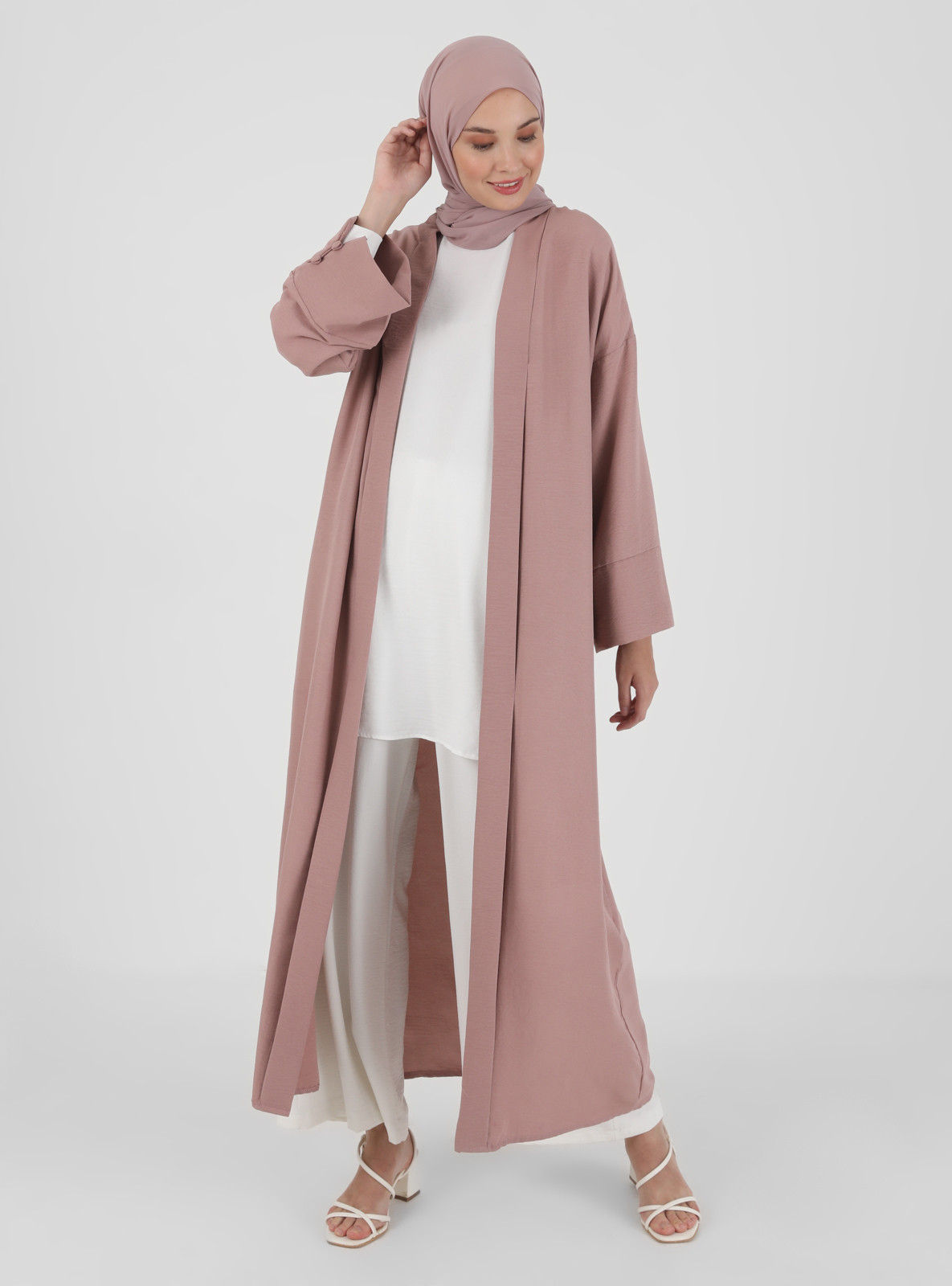 Dusty Rose - Unlined - Abaya | Modanisa (US)