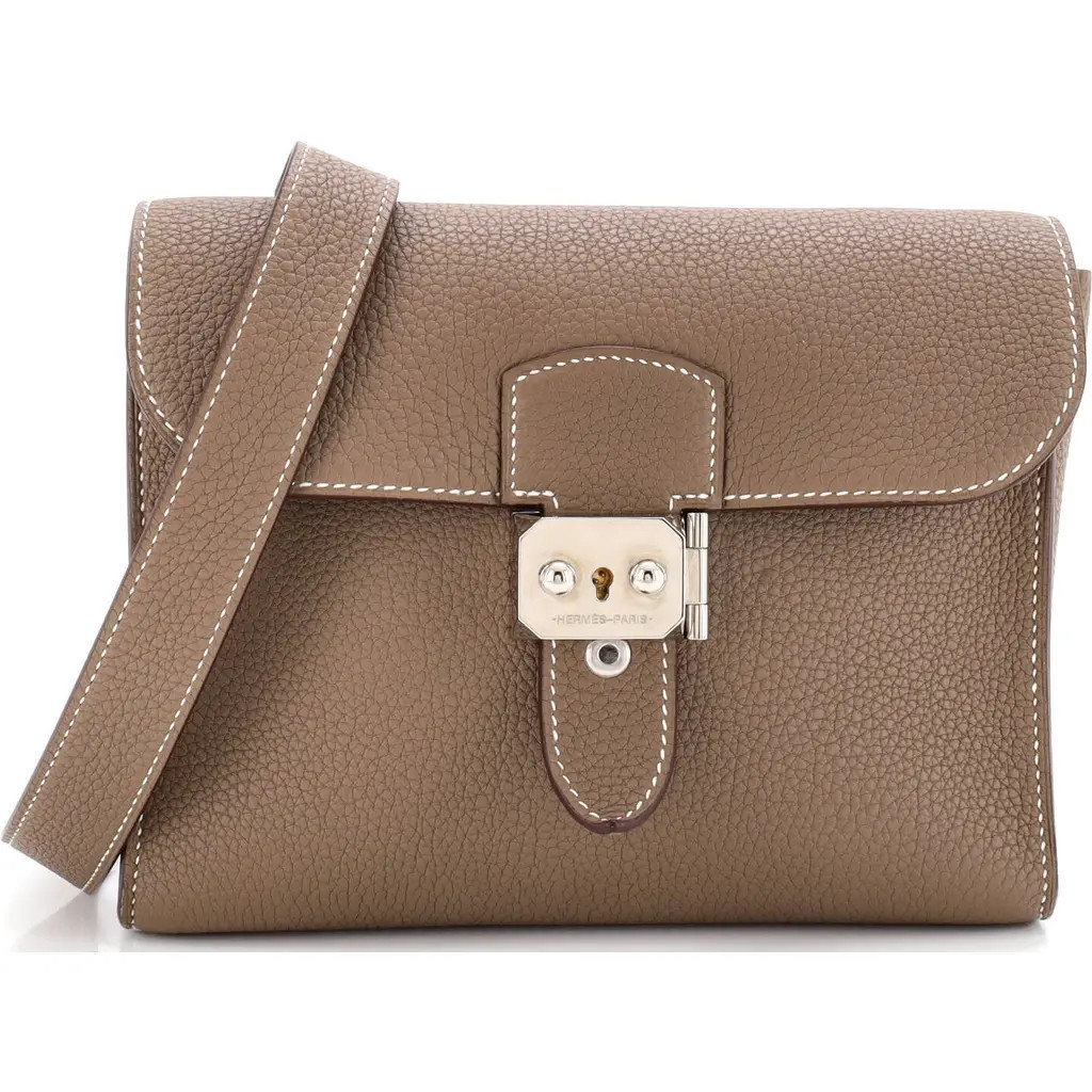 Pre-Owned Hermes Sac a Depeches Messenger Bag Togo 21 in Etoupe at Nordstrom, Size X-Small | Nordstrom