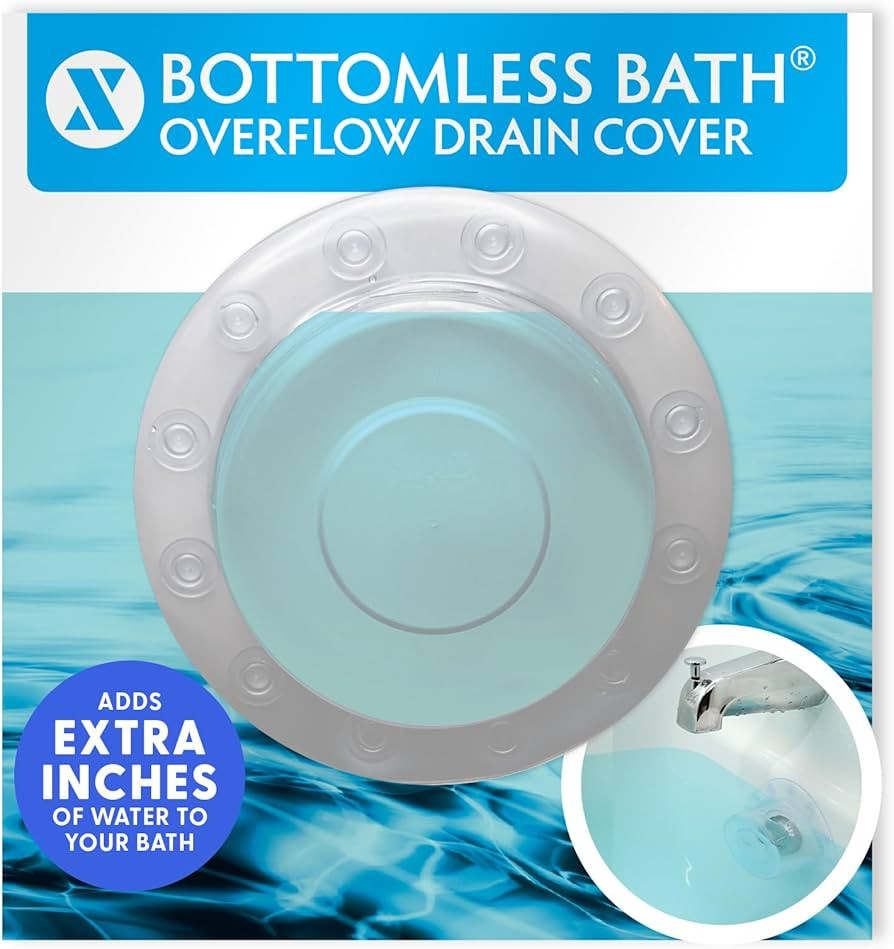 SlipX Solutions Bottomless Bath Overflow Drain Cover for Tub, Adds Inches of Water to Bathtub for... | Amazon (CA)