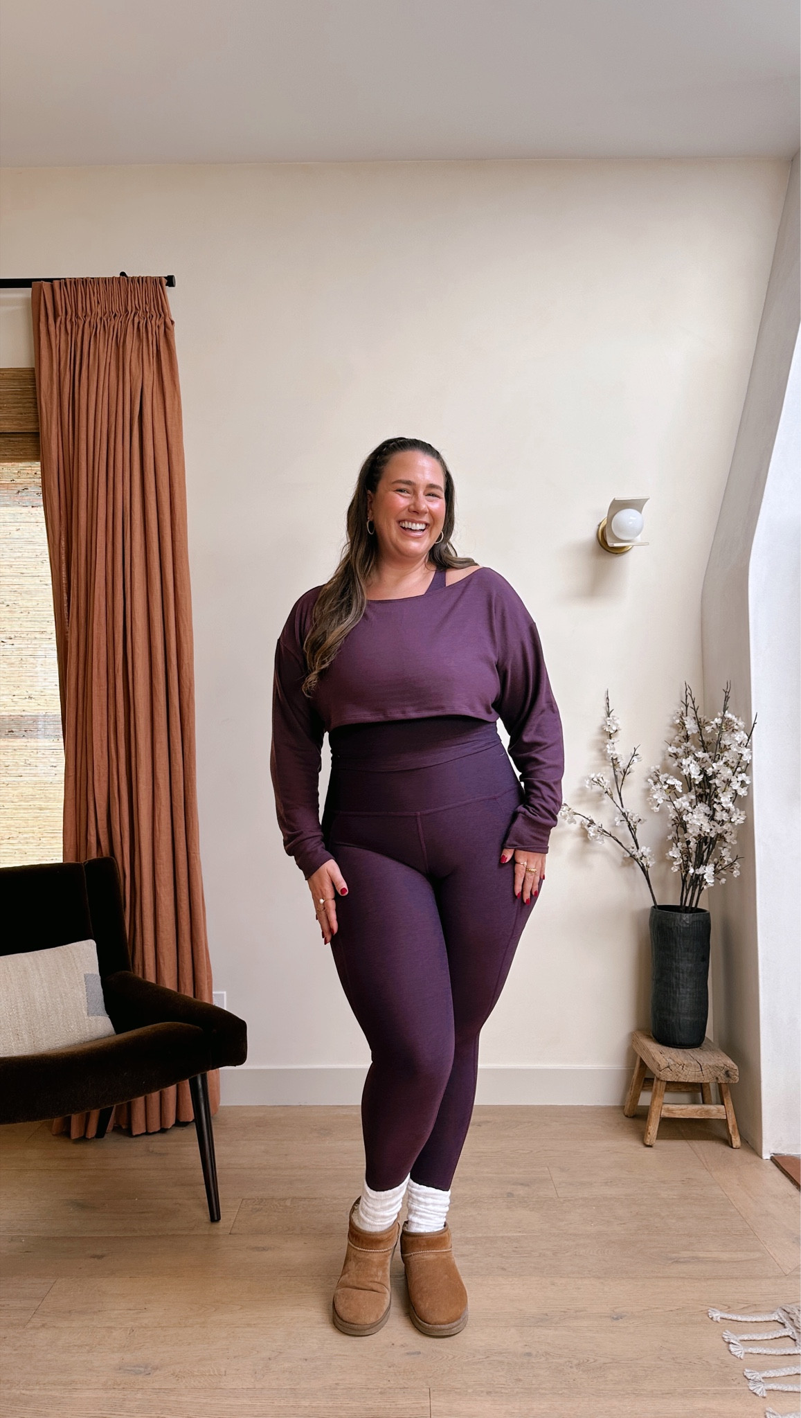 Size large in the leggings and tank and a size XL in the layering top! 

#LTKActive #LTKMidsize #LTKSaleAlert