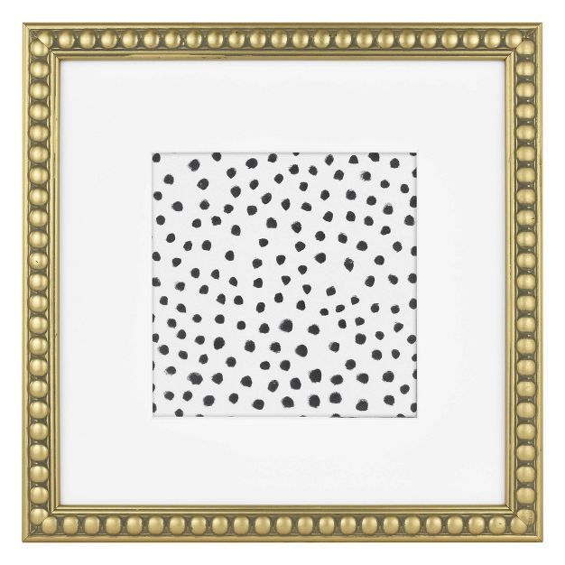 8&#34; x 8&#34; Matted to 5&#34; x 5&#34; Beaded Frame Art Antique Brass - Opalhouse&#8482; | Target