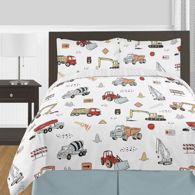 3pc Queen Construction Truck Bedding Set - Sweet Jojo Designs | Target