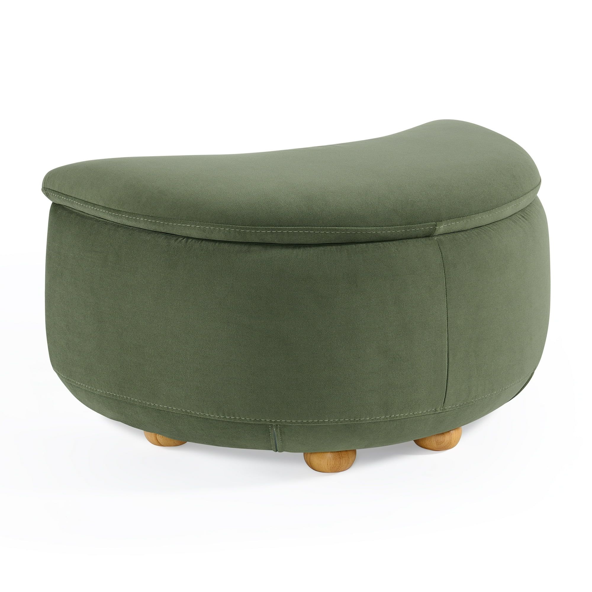 Better Homes & Gardens Juliet Modern Velvet 45.28" Chaise & Storage Ottoman, Olive | Walmart (US)