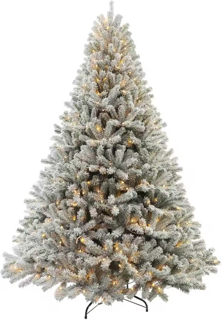 Prelit Christmas Tree with Lights 6ft - Premium Snow Flocked Artificial Xmas Tree,with 874 Branch... | Amazon (US)