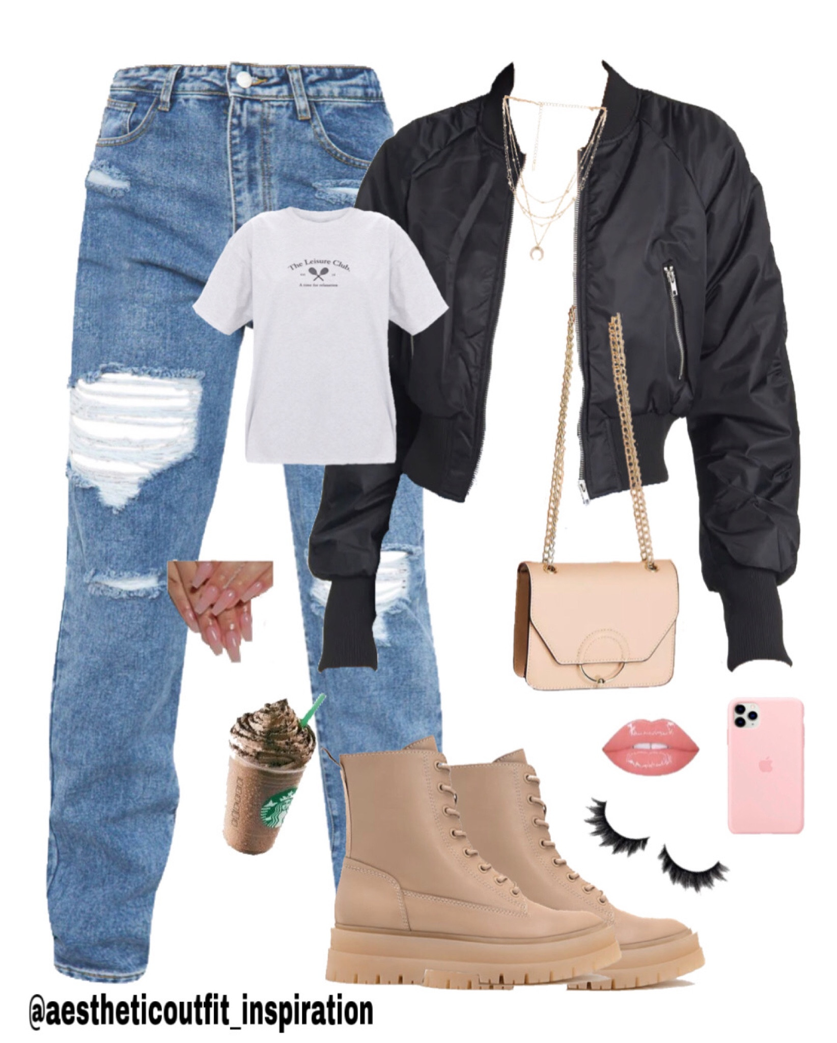 #falloutfit #fall #outfit #inspiration #fashion #style #styletip #fashiontip #streetstyle #streetfashion #basic #urban #bomberjacket #jeans #falljeans #rippedjeans #boots #fallboots #leatherboots 

#LTKSeasonal #LTKunder50 #LTKstyletip