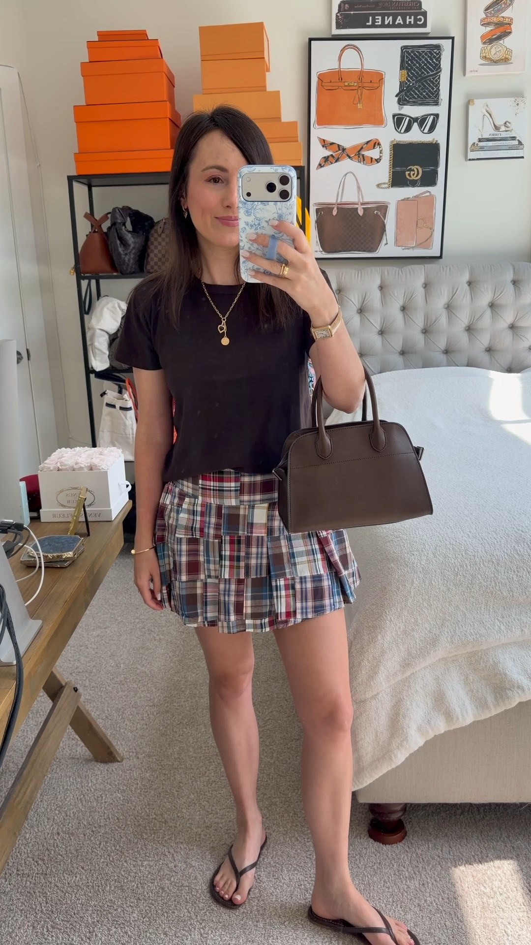 This is the best basic tee ever! I have multiple colors and had to get the chocolate brown. This madras skirt has built in shorts and is so cute.

#LTKootd #LTKSeasonal