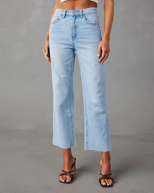 Ryland High Rise Straight Leg Jeans - Light Wash | VICI