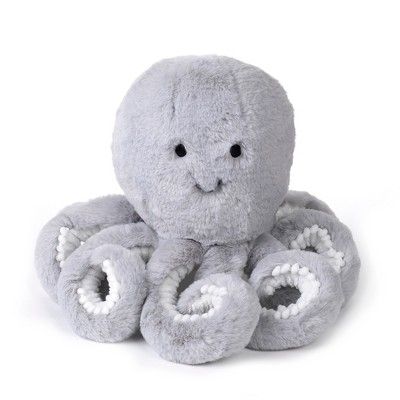 Lambs & Ivy Ocean Blue Plush Gray Octopus Stuffed Animal Toy - Inky | Target