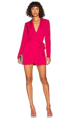 MORE TO COME Halley Blazer Wrap Dress in Hot Pink from Revolve.com | Revolve Clothing (Global)