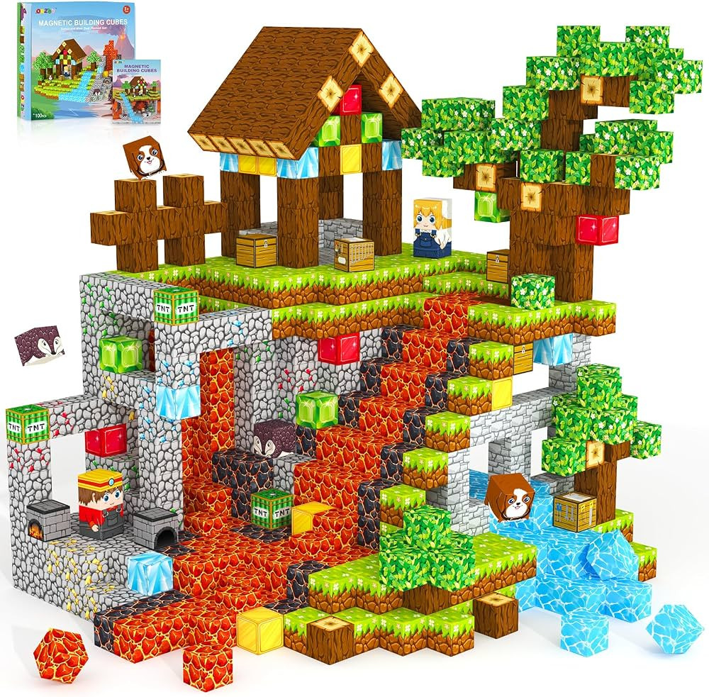 Magnetic Blocks, Magnetic Tiles Building Blocks, Magnet Cubes Toddler Kids Toys, Sensory STEM Toy... | Amazon (US)