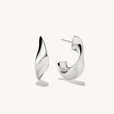 Wave Hoops Silver | Mejuri (Global)