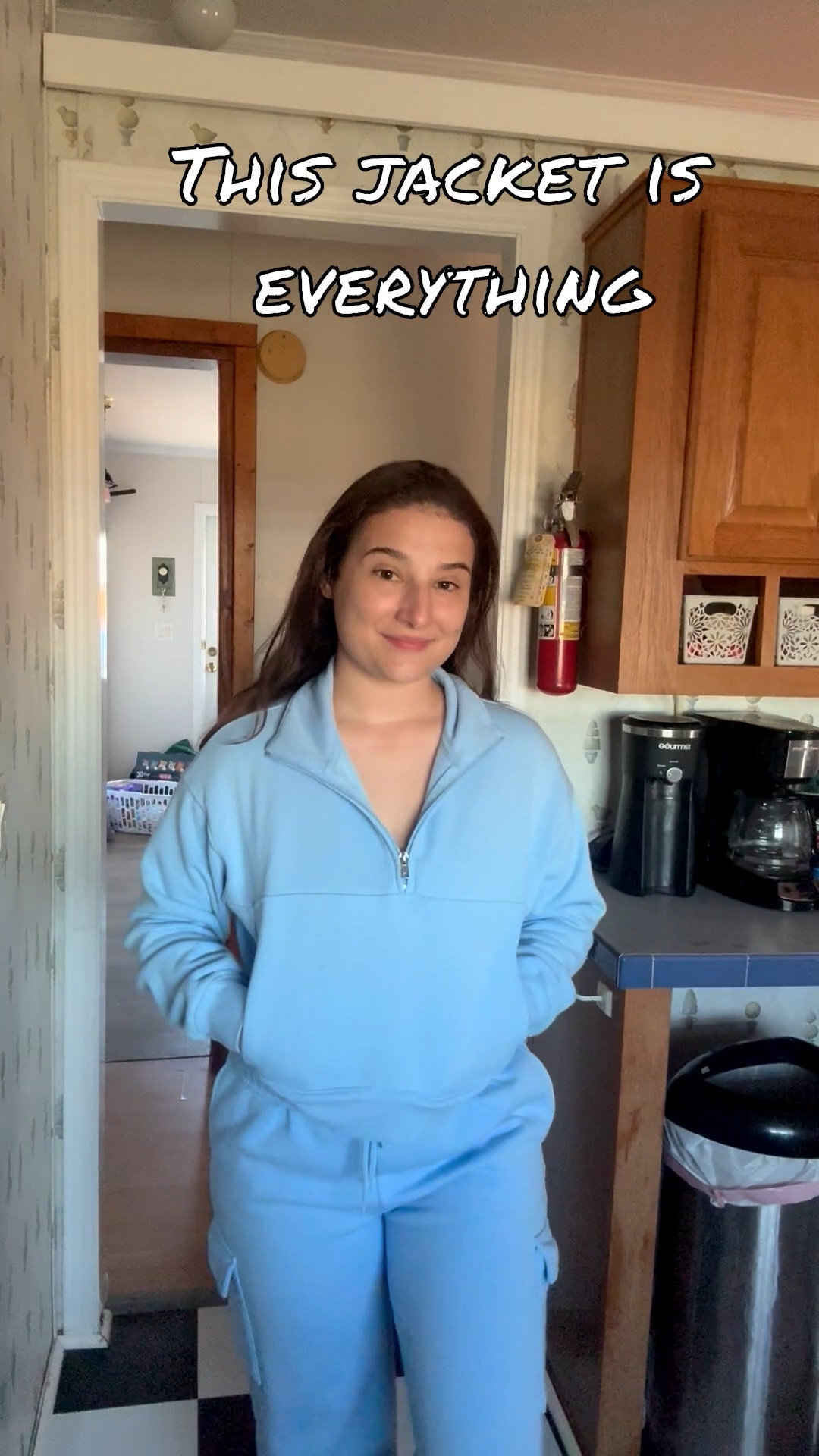 I’m 5’2. 145 pounds. Wearing a size small in the jacket and pants  

#LTKPetite