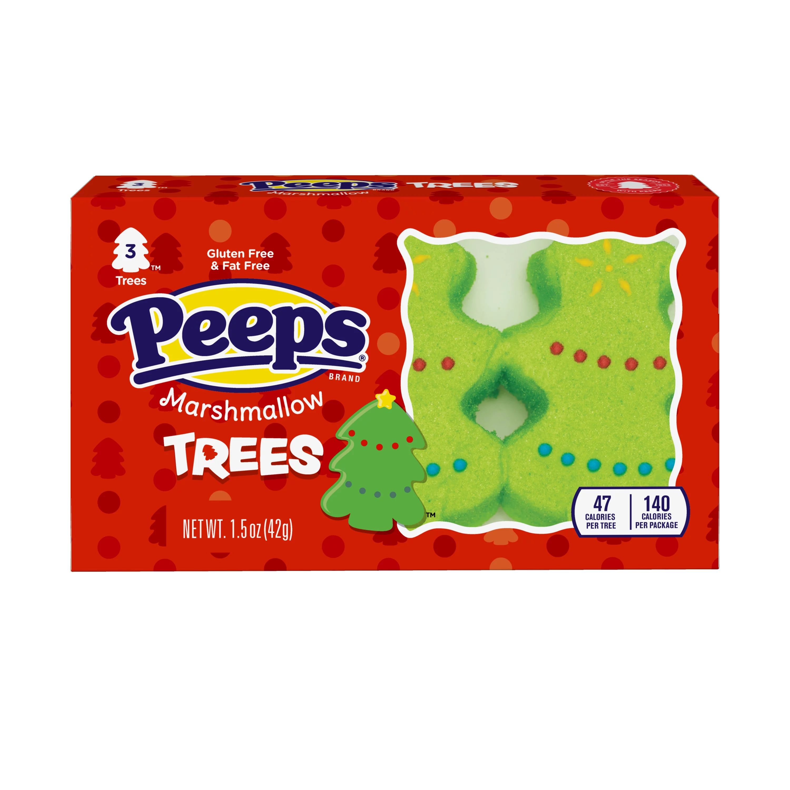 PEEPS Marshmallow Trees, Christmas Candy, 3 Count (1.5 Ounce) | Walmart (US)