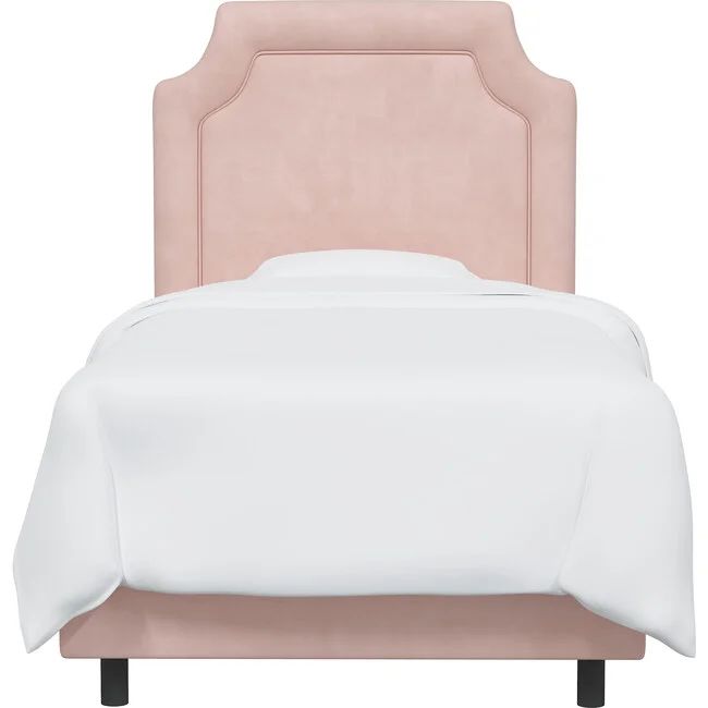 Quinn Wingback Bed, Pink Gingham - Beds | Maisonette | Maisonette
