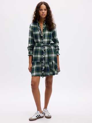 Plaid Tiered Mini Dress | Gap (US)