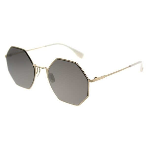 Fendi Round FF 0292 Eyeline J5G UE Unisex Gold Frame Gold Mirror Lens Sunglasses | Bed Bath & Beyond