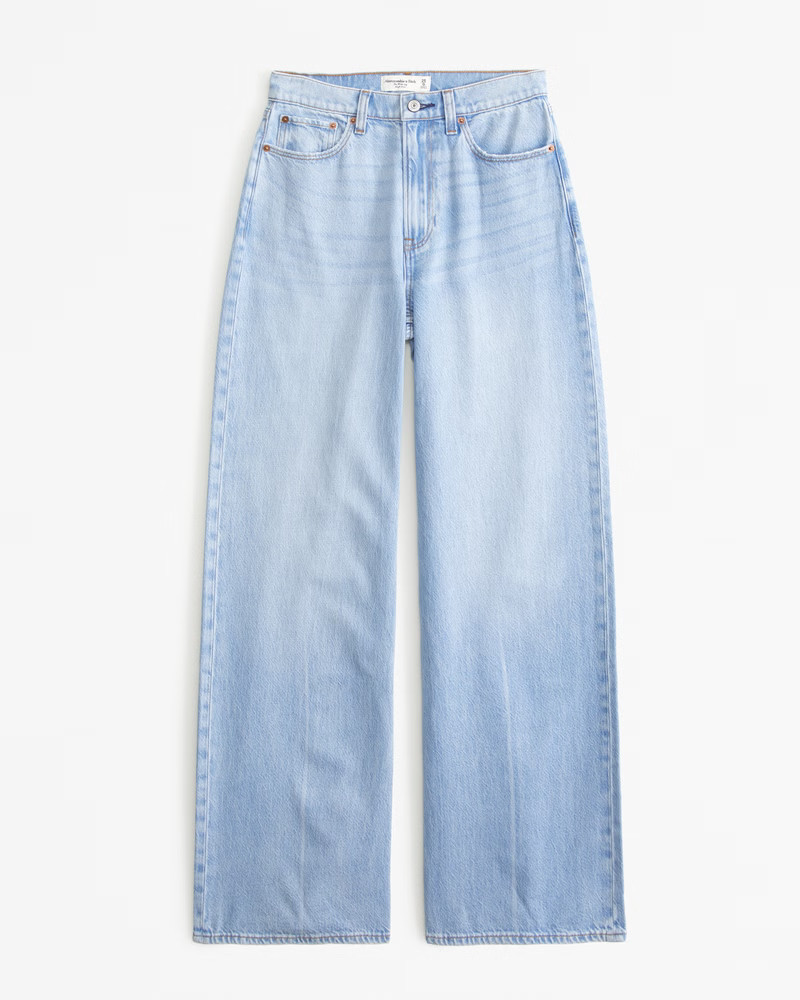 Women's High Rise Wide Leg Jean | Women's Bottoms | Abercrombie.com | Abercrombie & Fitch (US)