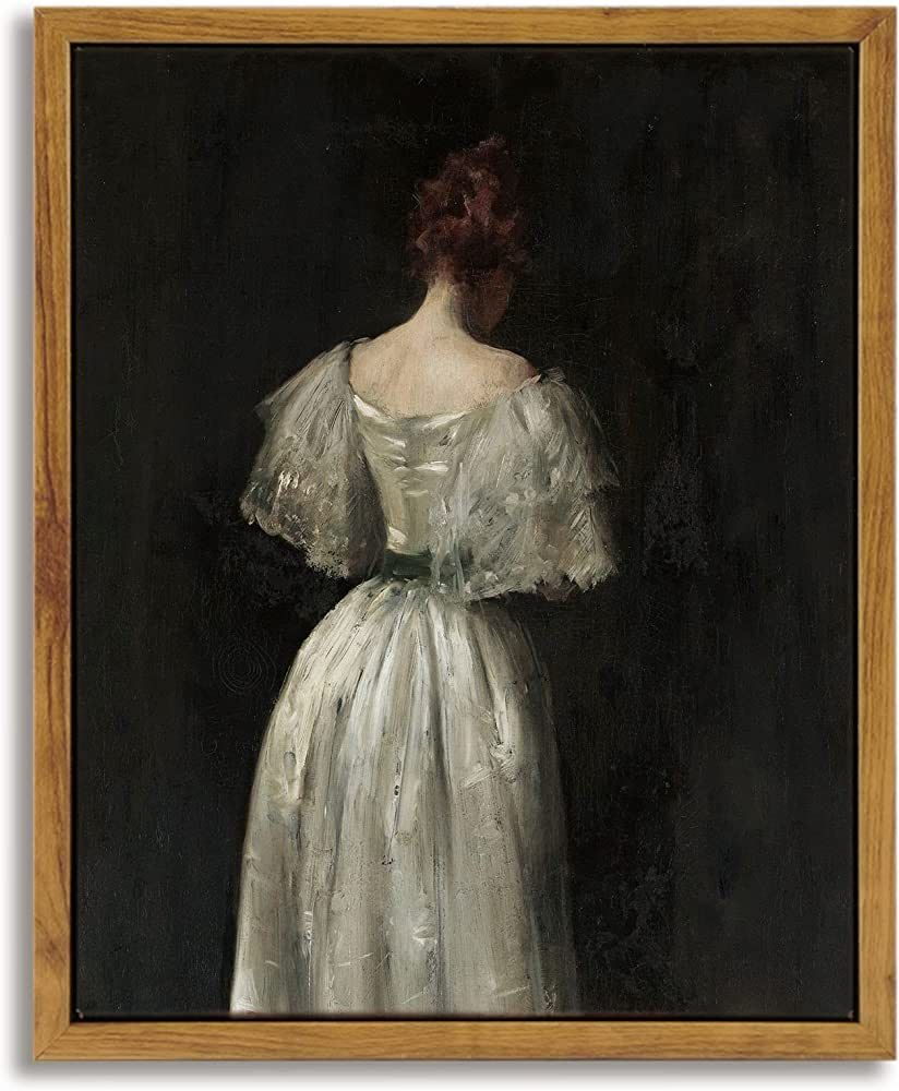 InSimSea Framed Canvas Wall Art Home Decor Seventeenth Century Lady by William Merritt Chase Clas... | Amazon (US)