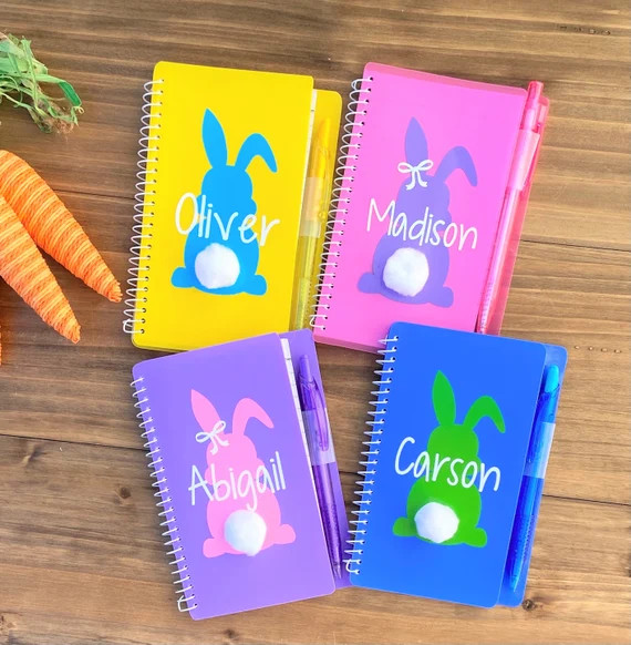 Easter Basket Stuffers for Kids Personalized Bunny Notebook | Etsy | Etsy (US)