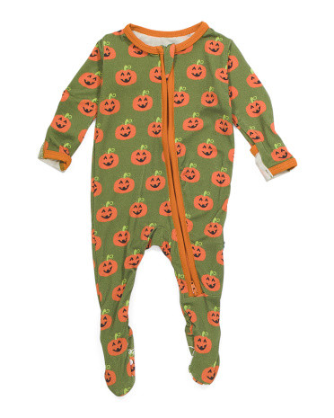 Infants Jack-o-lantern Printed Coveralls With 2-way Zipper | TJ Maxx