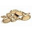 Zodax Cluster of 12 Oval Serving Bowls Gold Tone Nickel Base 25" x 16" x 2" | Amazon (US)