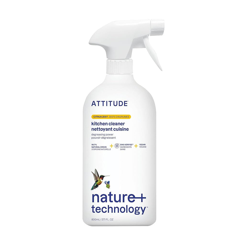ATTITUDE Kitchen Cleaner Spray, EWG Verified, Powerful Degreaser, Cuts Grease & Grime, Plant-Base... | Amazon (US)