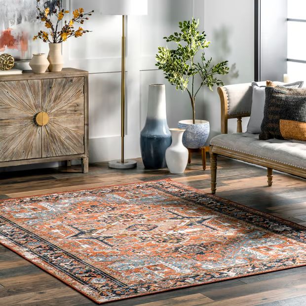 Rust Dynast 2' 8" x 8' Area Rug | Rugs USA