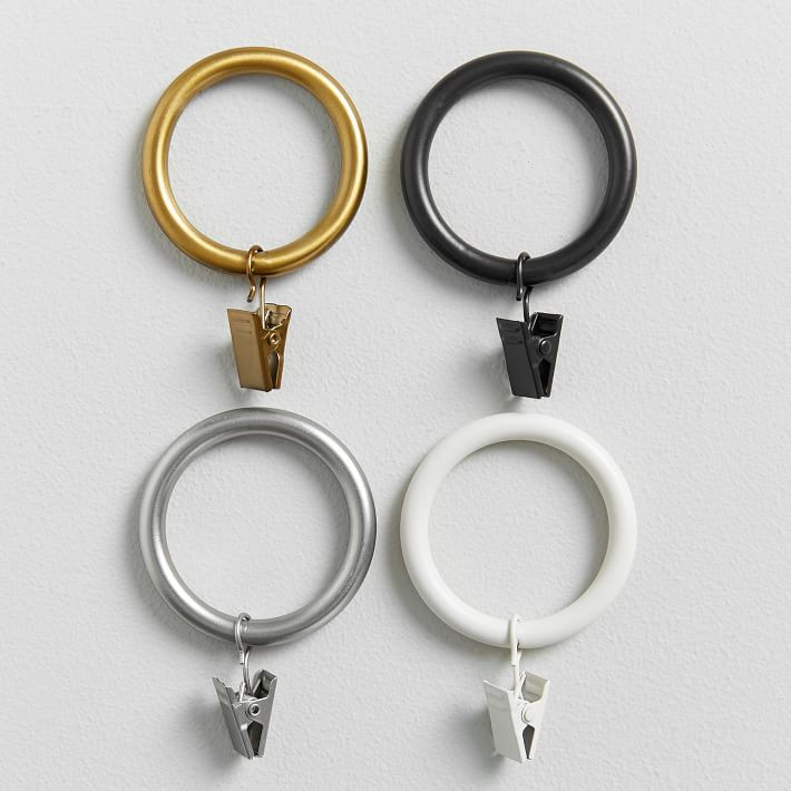 Classic Steel Curtain Rings | Pottery Barn Teen