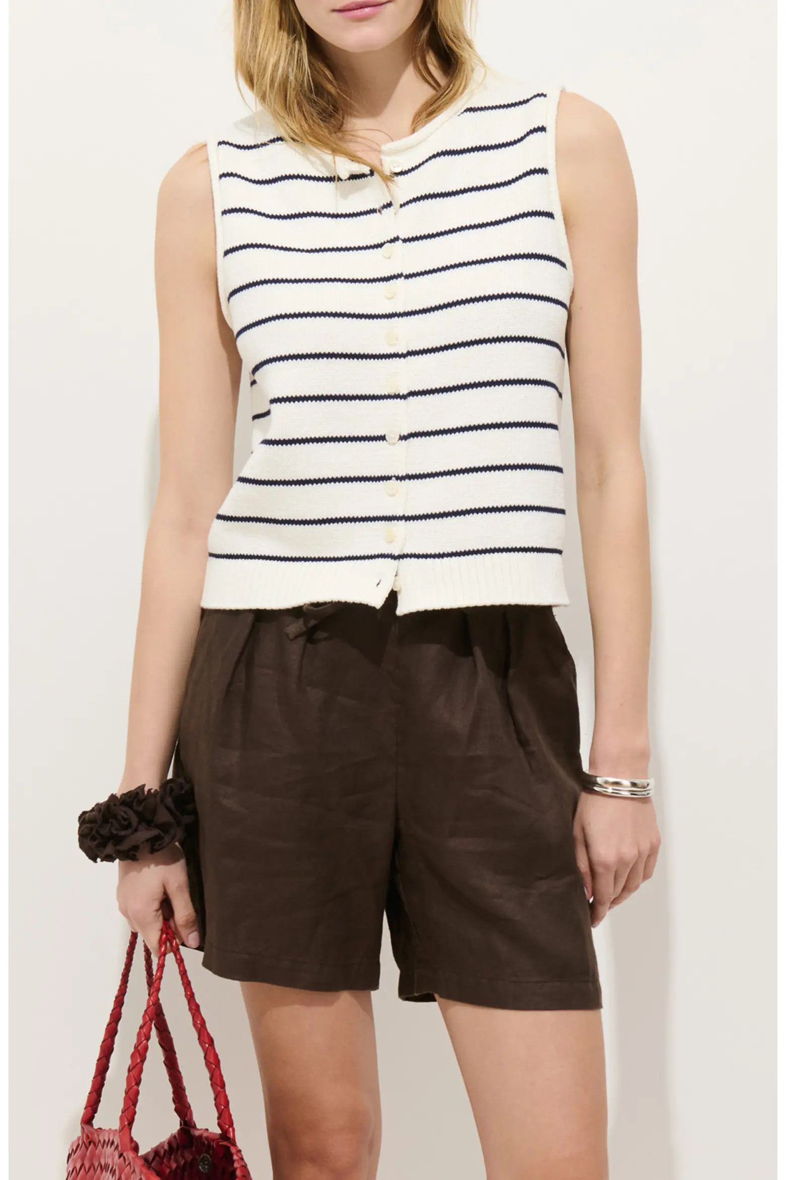 Taylor Stripe Cotton Vest (Women) | Nordstrom | Nordstrom