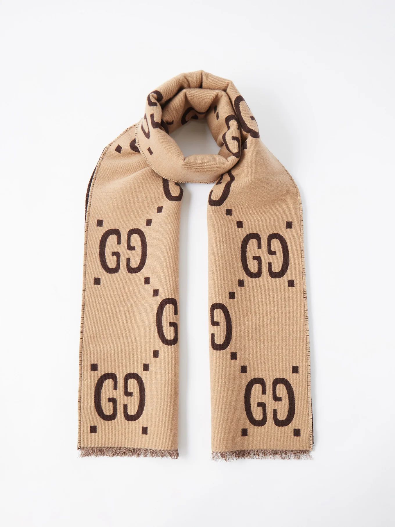 GG-logo jacquard wool-blend scarf | Gucci | Matches (US)