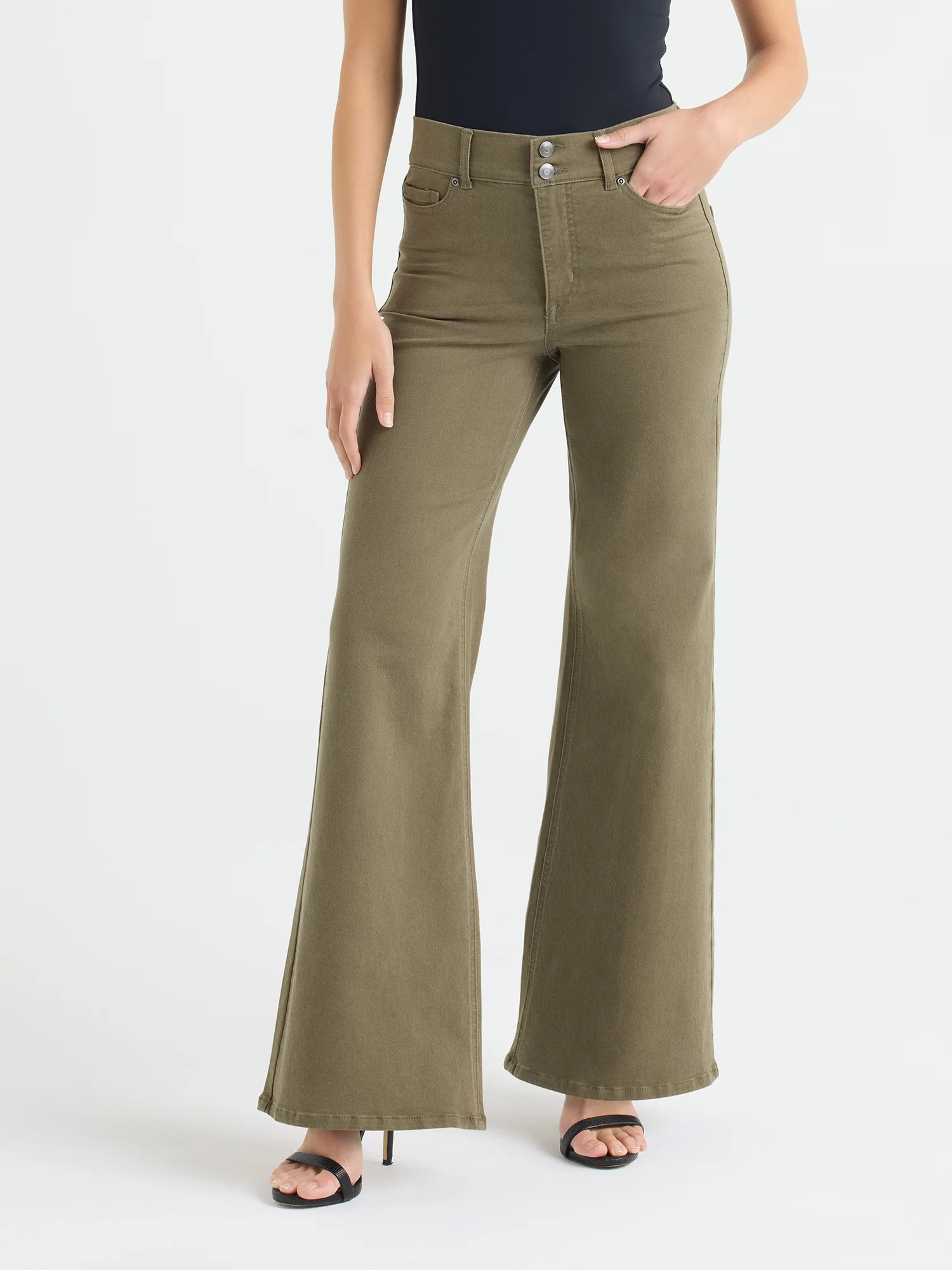 Sofia by Sofia Vergara Women's and Women's Plus Margot Wide Leg High Rise Jeans, 30.5" and 32.5" ... | Walmart (US)