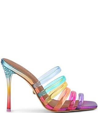 Kurt Geiger London Maddison Rainbow Strappy Dress Slide Sandals - 40.5(9.5) | Dillard's