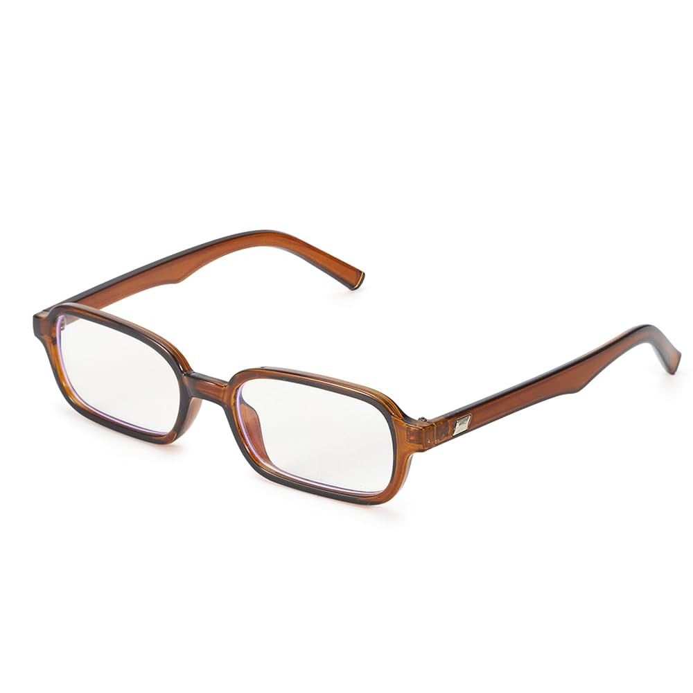 SODQW Retro Fake Glasses Blue Light Glasses for Women Trendy Vintage Small Rectangle Eyewear with... | Amazon (US)