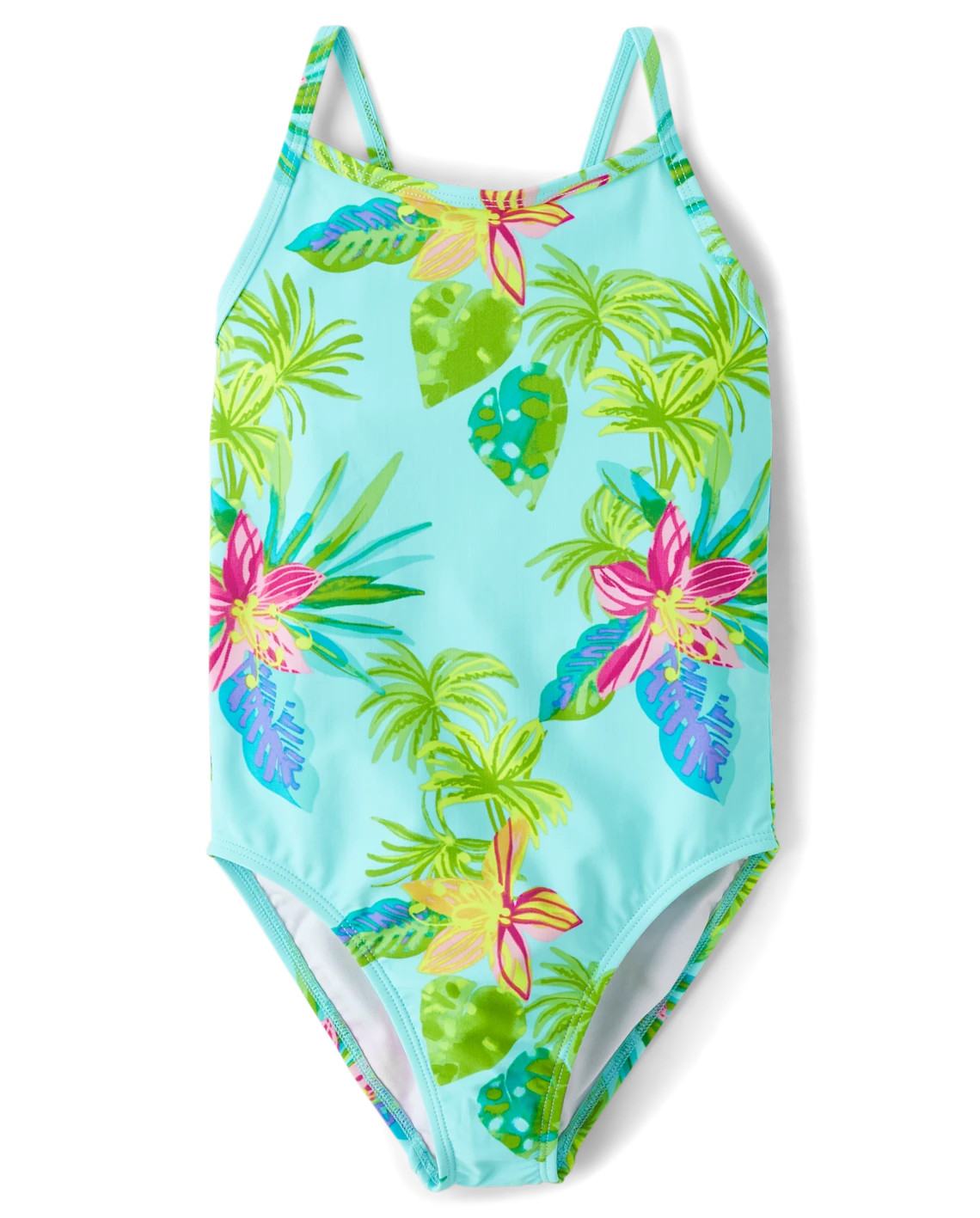 Girls Print Cross Back One Piece Swimsuit - blue | The Children's Place